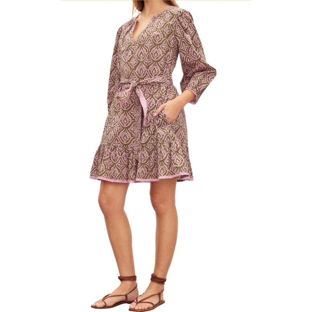 Velvet by Graham and Spencer Women's Mosaic Cotton Kenley Dress, Rose, S